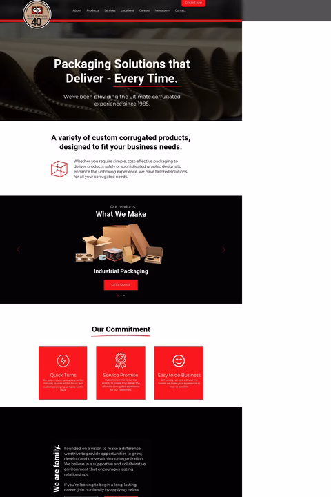 Welch-Packaging Homepage 1440px