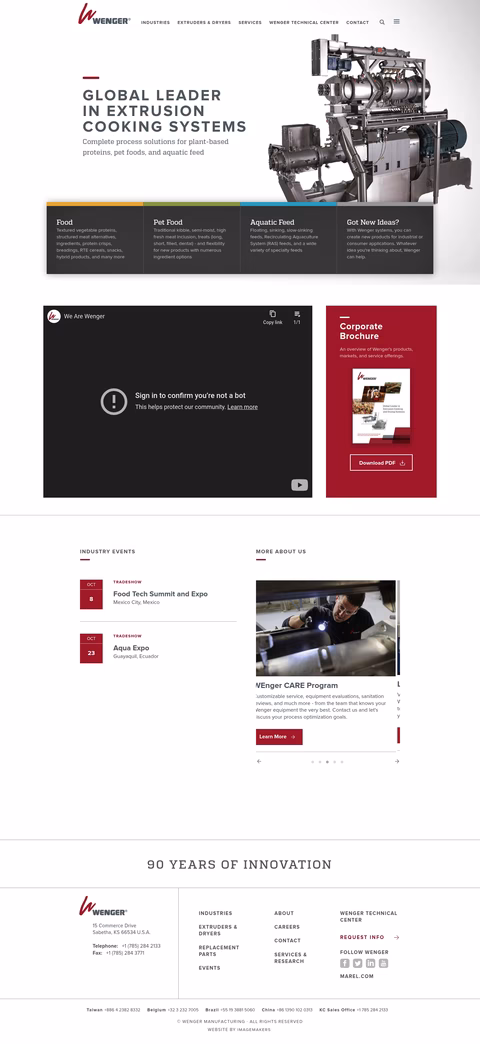 Wenger-Manufacturing Homepage 1440px