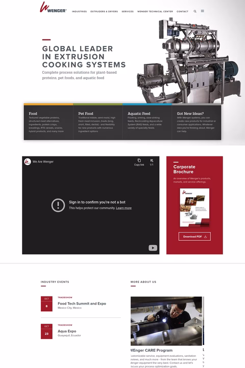 Wenger-Manufacturing Homepage 1440px