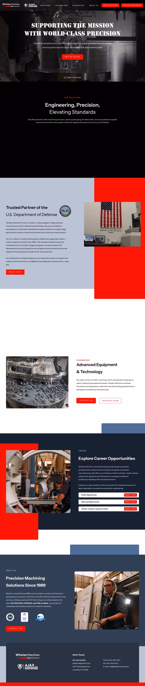 Whelan-Machine-Tool Homepage 1440px