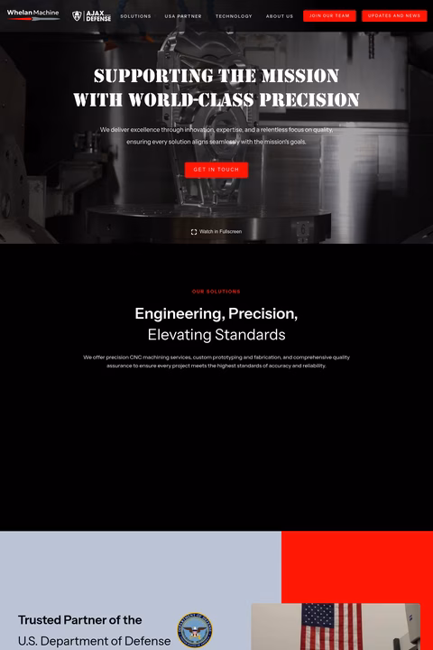 Whelan-Machine-Tool Homepage 1440px