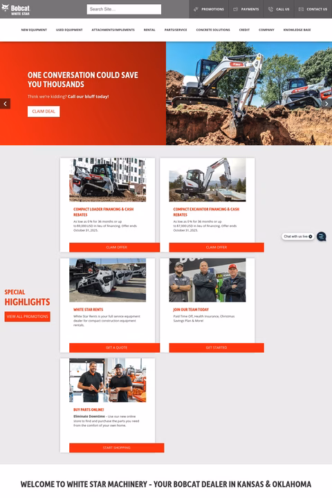 White-Star-Machinery Homepage 1440px