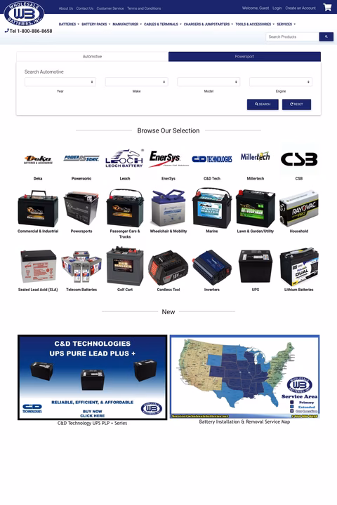 Wholesale-Batteries Homepage 1440px