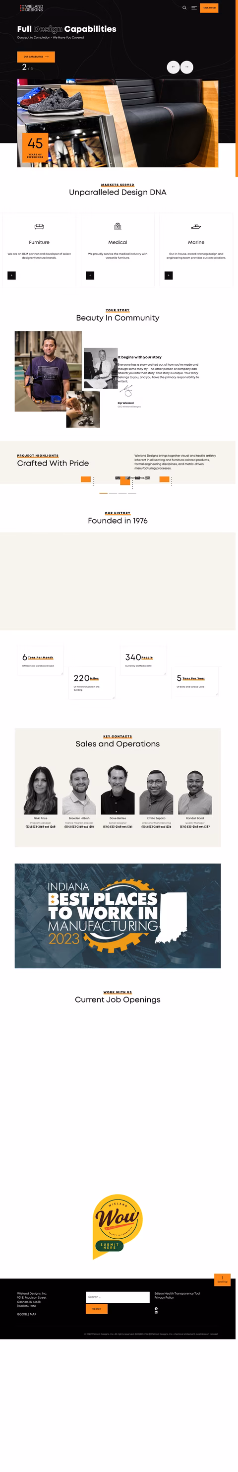 Wieland-Designs Homepage 1440px