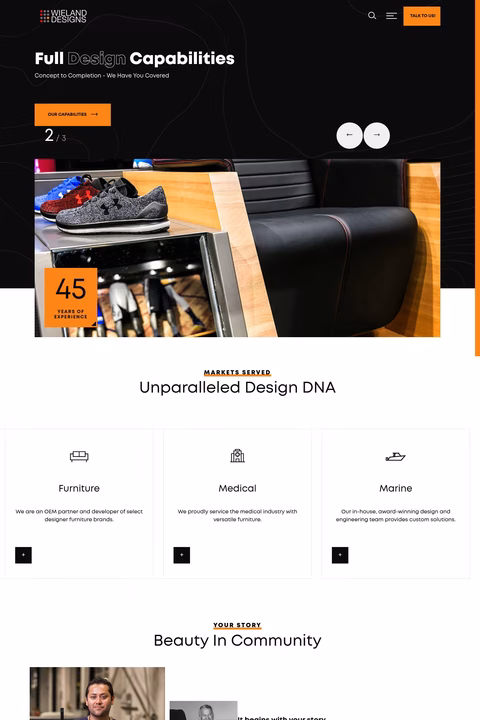 Wieland-Designs Homepage 1440px