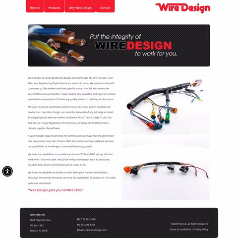 Wire-Design Homepage 1440px