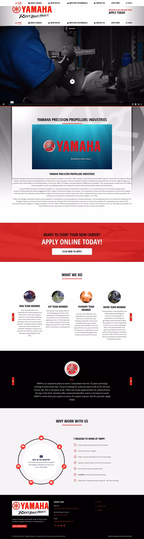 Yamaha-Precision-Propellers-Industries Homepage 1440px