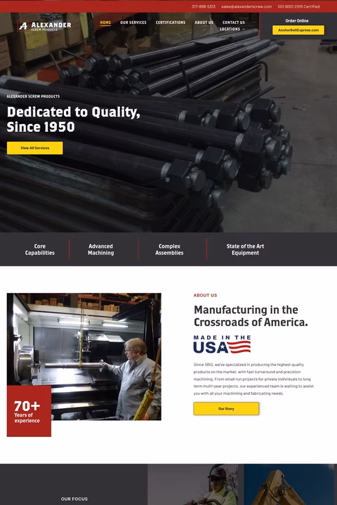Alexander-Screw-Products Homepage 1440px