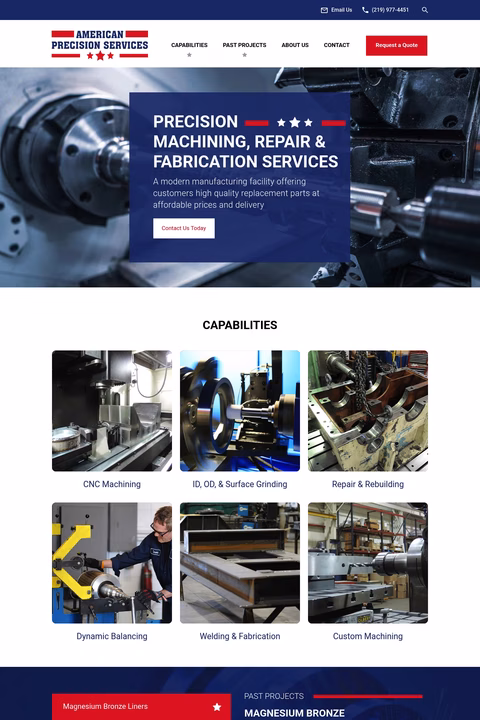 American-Precision-Services Homepage 1440px