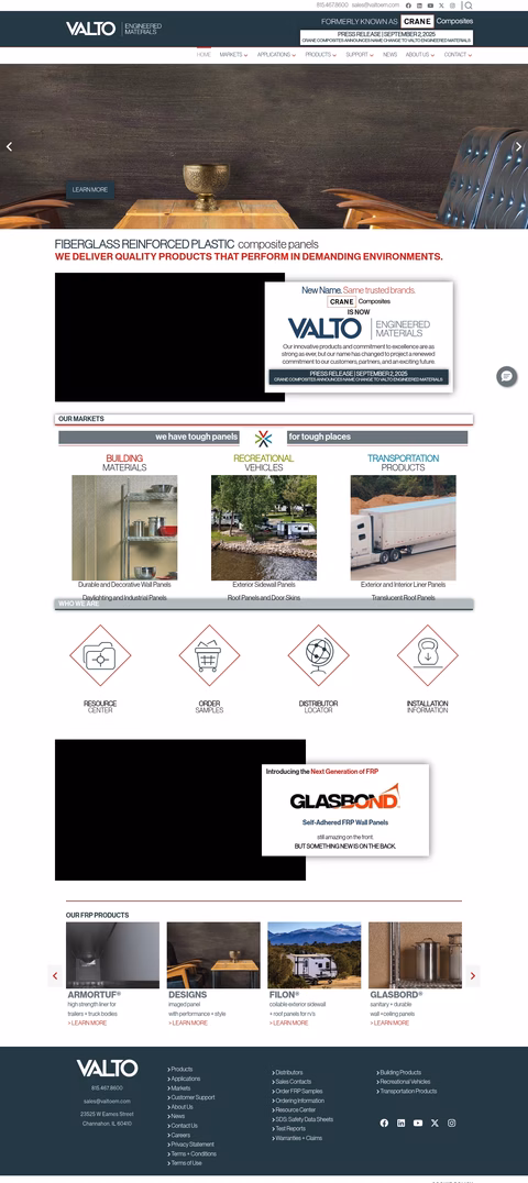 Valto-Engineered-Materials Homepage 1440px