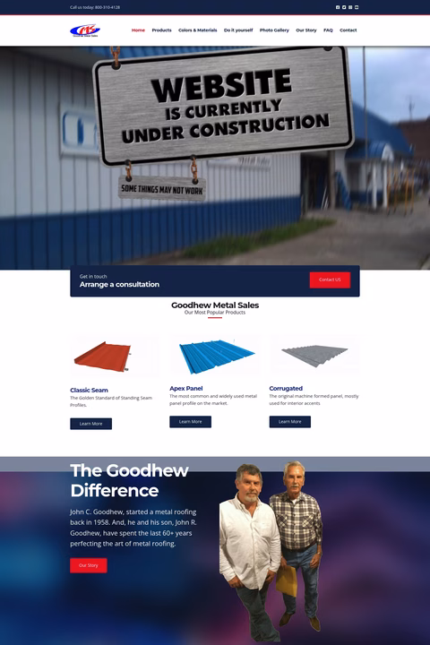 Goodhew-Roofing-And-Metals Homepage 1440px