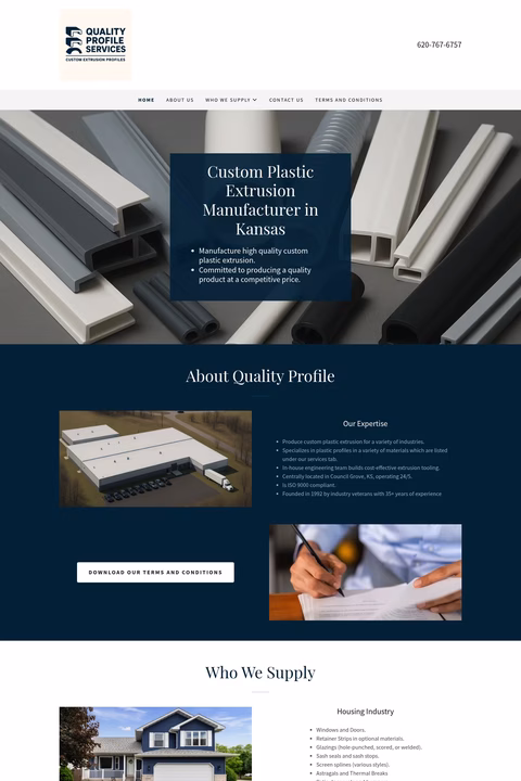 Quality-Profile-Services Homepage 1440px