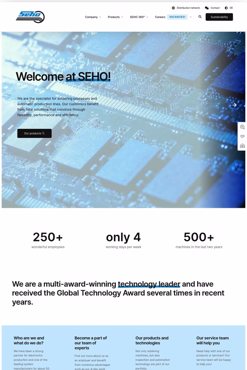 Seho-Systems En/Homepage/ 1440px