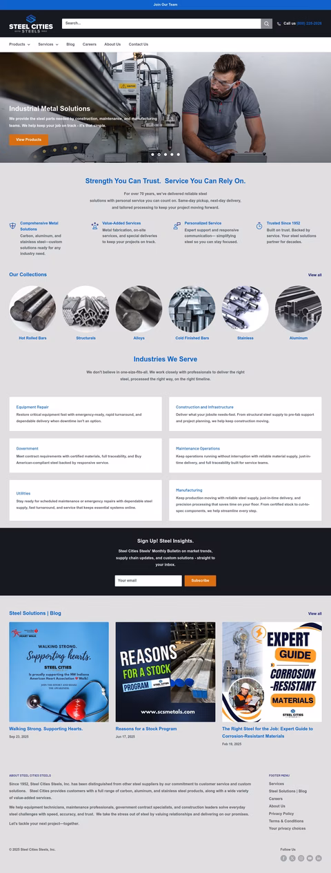 Steel-Cities-Steels Homepage 1440px