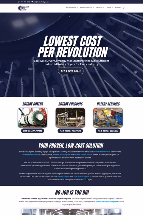Louisville-Dryer-Company Homepage 1440px