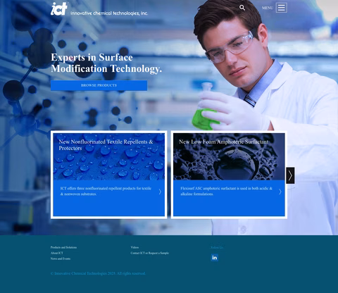 Innovative-Chemical-Technologies Homepage 1440px