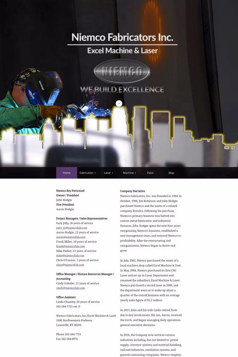 Niemco-Fabricators Homepage 1440px