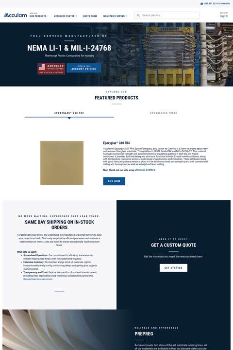 Acculam Homepage 1440px