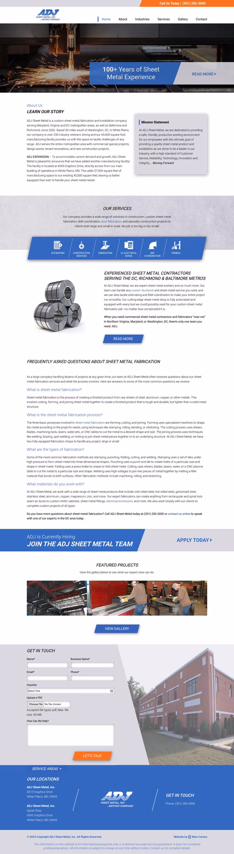 Adj-Sheet-Metal Homepage 1440px