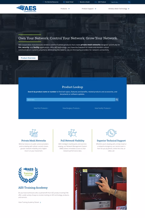 Aes-Corporation Homepage 1440px