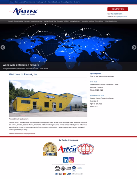 Aimtek Homepage 1440px