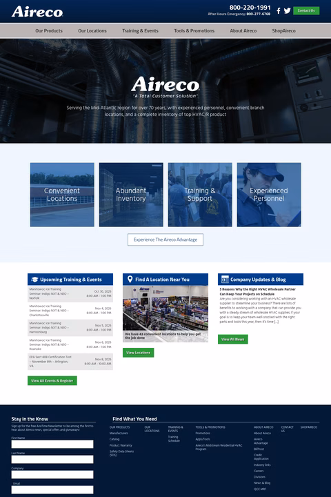 Aireco-Supply Homepage 1440px