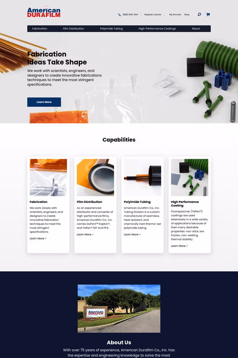 American-Durafilm Homepage 1440px