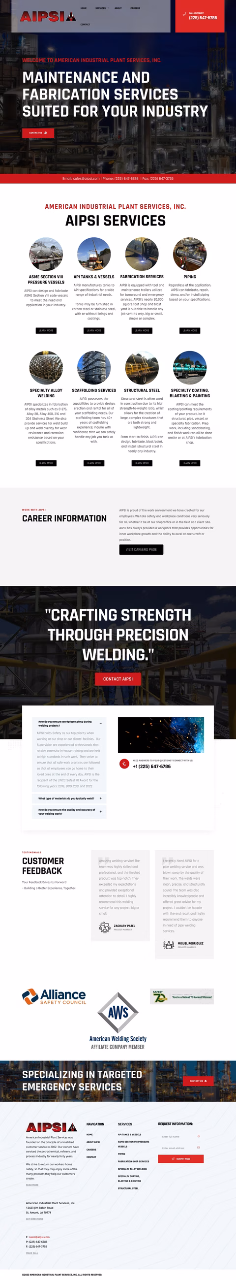 American-Industrial-Plant-Services Homepage 1440px