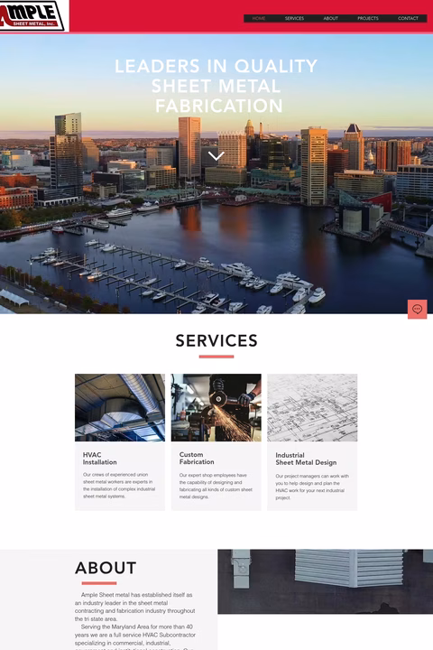 Ample-Sheet-Metal Homepage 1440px