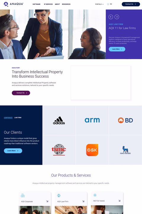 Anaqua Homepage 1440px