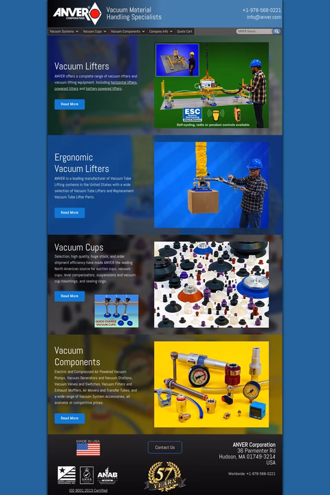 Anver-Corporation Homepage 1440px