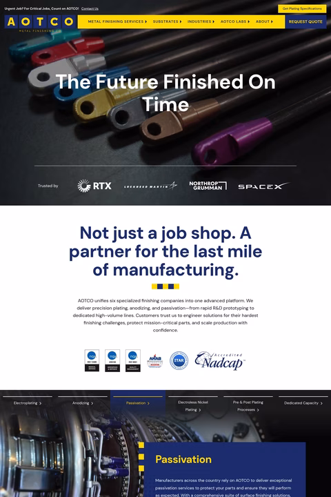 Aotco-Metal-Finishing Homepage 1440px