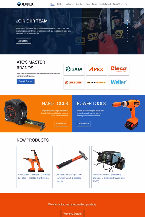 Apex-Tool-Group Homepage 1440px