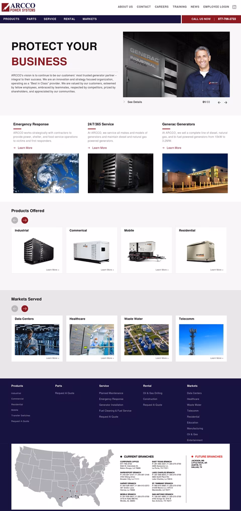 Arcco-Power-Systems Homepage 1440px