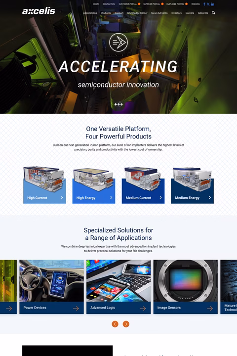 Axcelis-Technologies Homepage 1440px