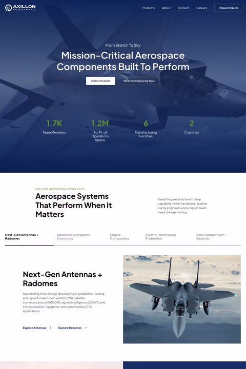 Axillon-Aerospace Homepage 1440px