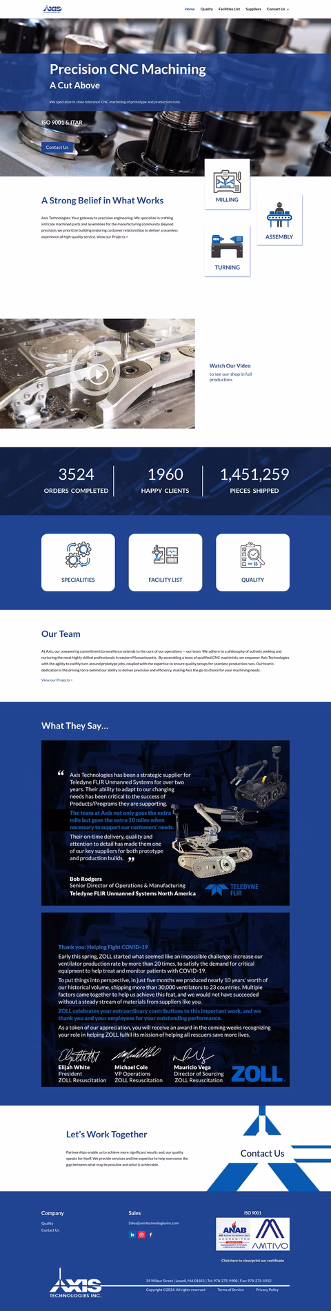 Axis-Technologies Homepage 1440px