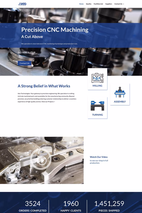 Axis-Technologies Homepage 1440px