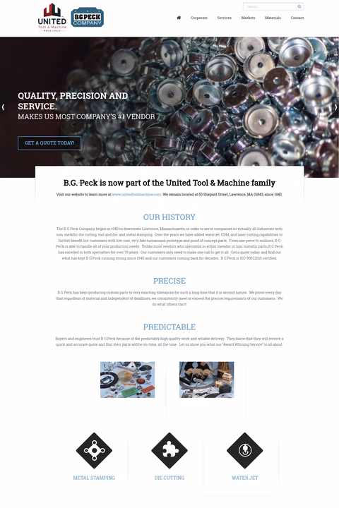 B-G-Peck-Company Homepage 1440px