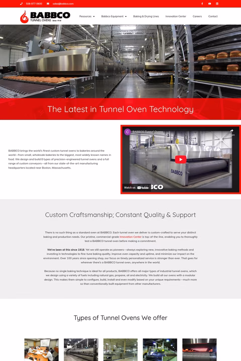 Babbco-Tunnel-Ovens Homepage 1440px