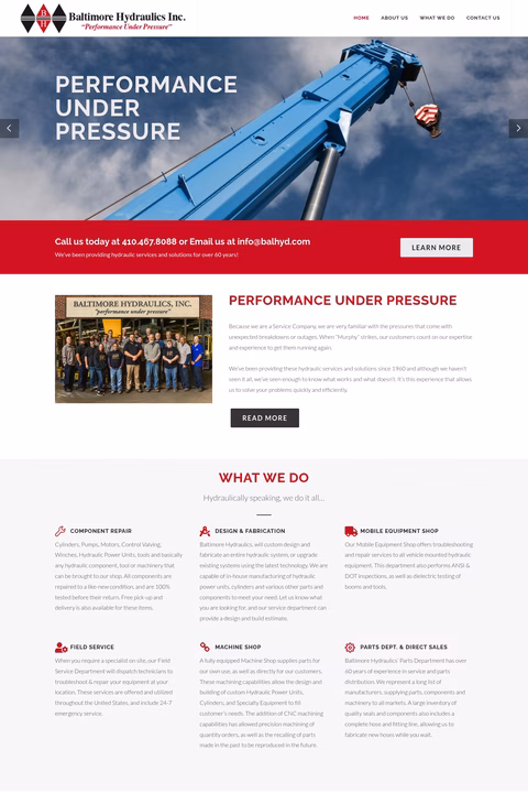 Baltimore-Hydraulics-Inc Homepage 1440px
