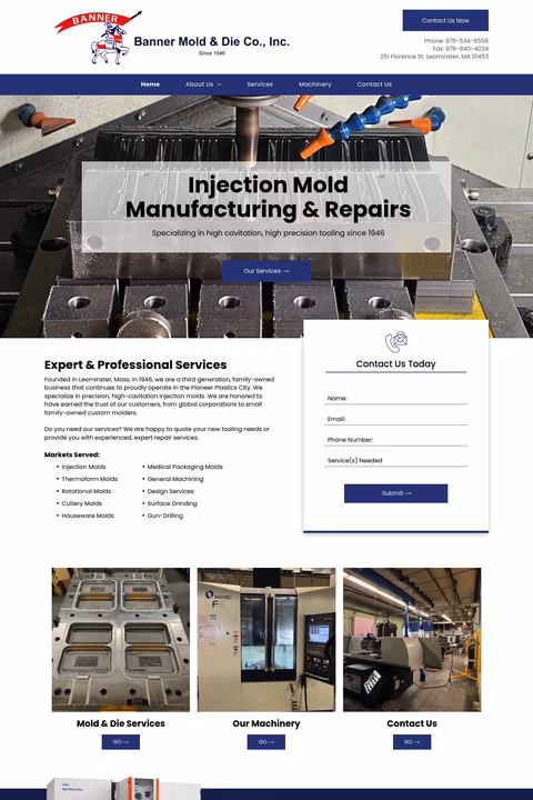 Banner-Mold-Die-Company Homepage 1440px
