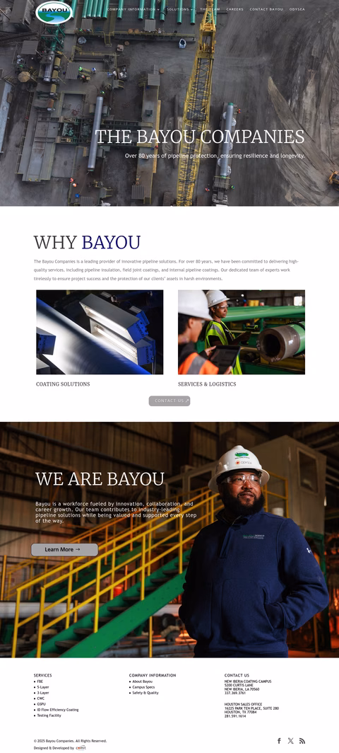 Bayou-Companies Homepage 1440px