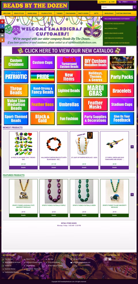 Beads-By-The-Dozen Homepage 1440px