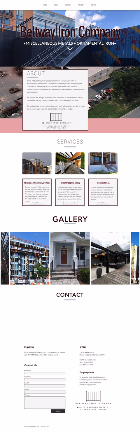 Beltway-Iron-Company Homepage 1440px
