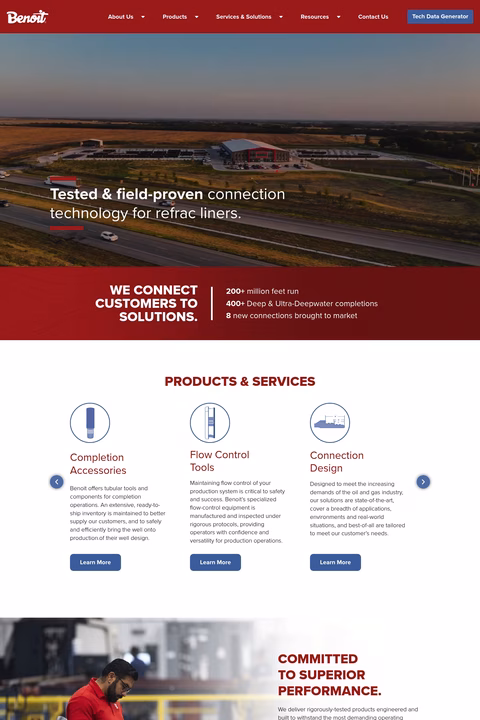 Benoit-Premium-Threading Homepage 1440px