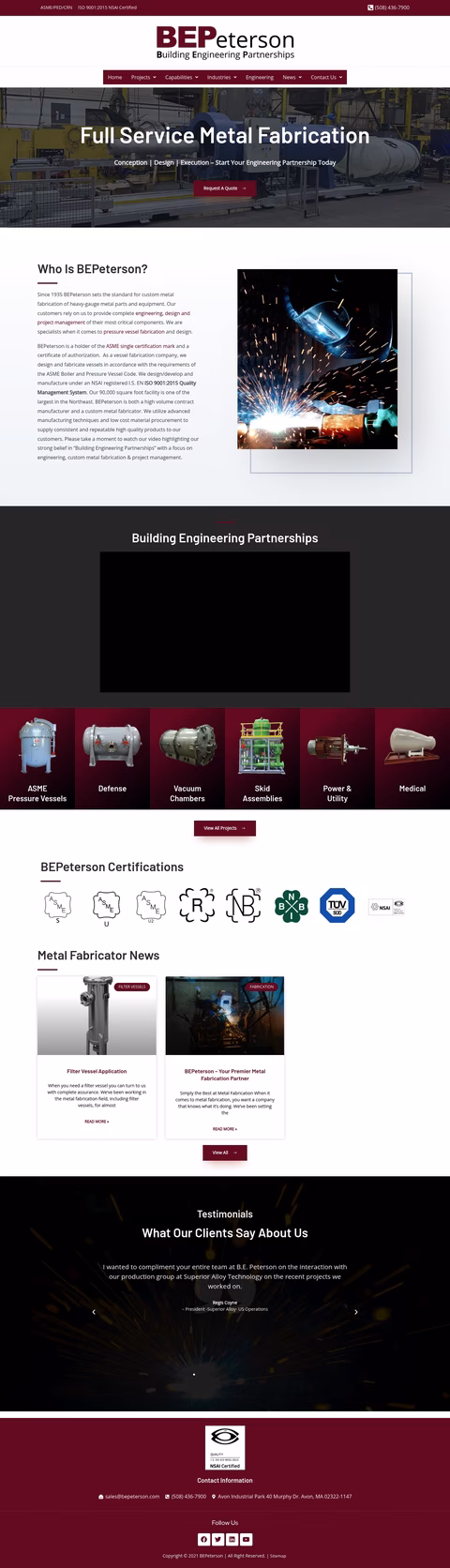 Bepeterson Homepage 1440px