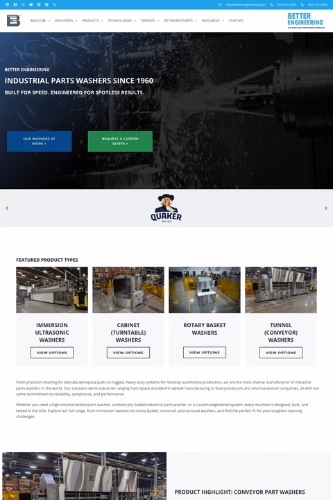 Better-Engineering Homepage 1440px