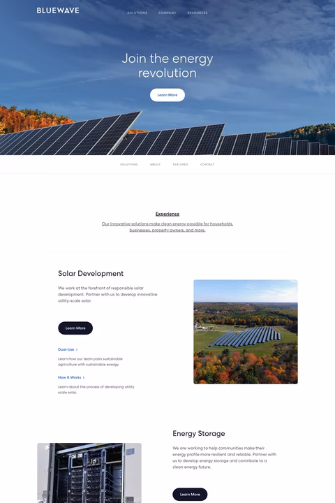 Bluewave Homepage 1440px