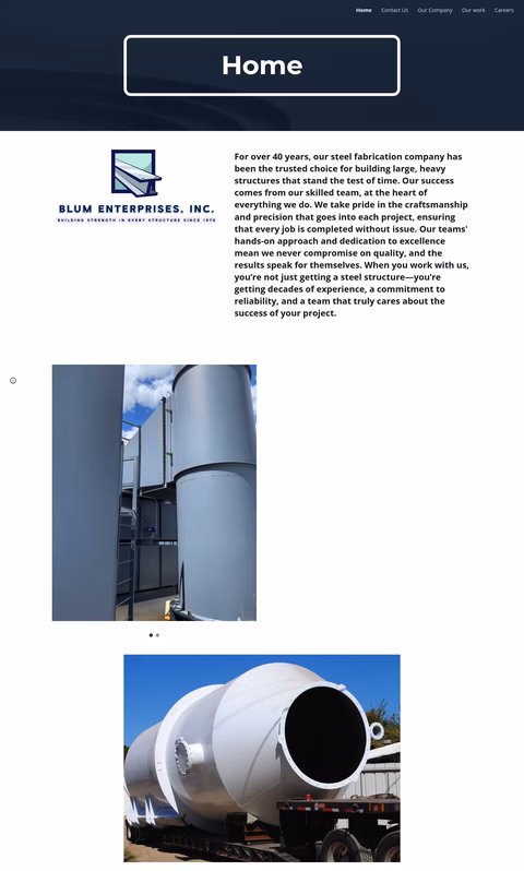 Blum-Enterprises Homepage 1440px